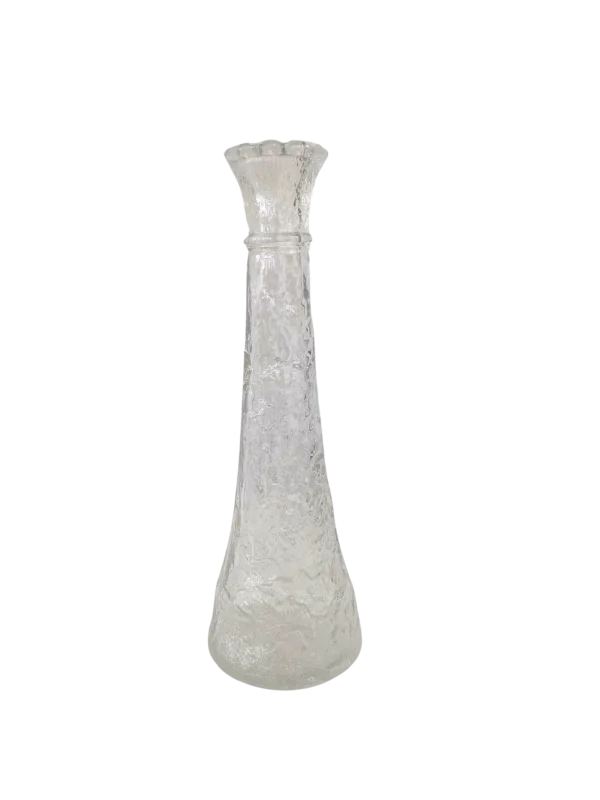 Clear lace rose vase