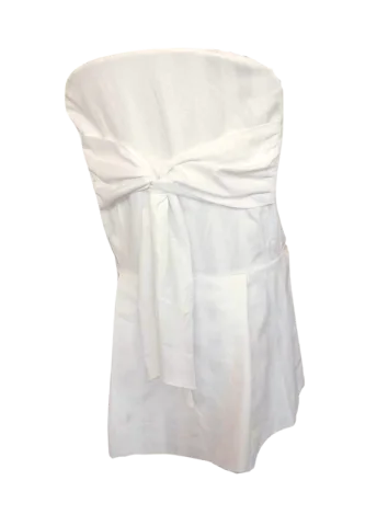 Couvre-chaise blanc avec boucle