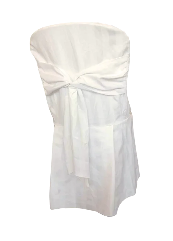 Couvre-chaise blanc avec boucle