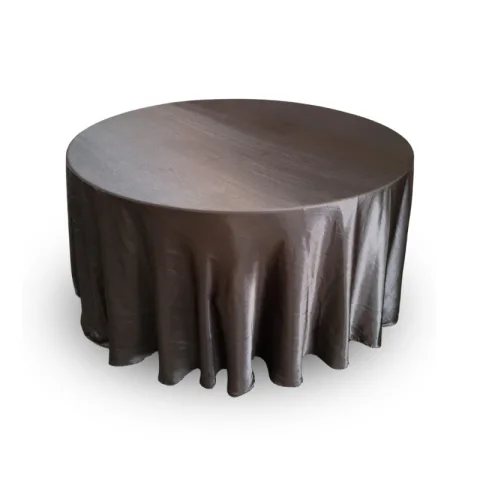 Nappe 120'' ronde satin charcoal