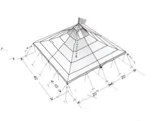40x40 tent with sidewalls