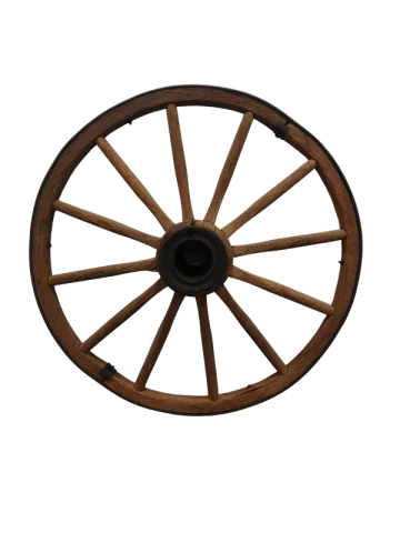 Roue décorative en bois 39''