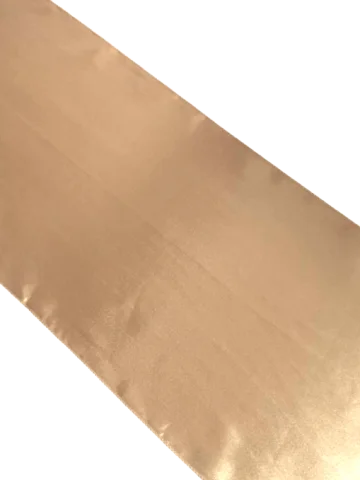 Chemin de table satin doré pâle 9'