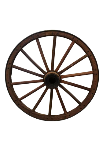 Roue décorative en bois 44''