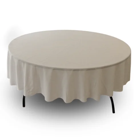 Nappe 90'' ronde blanche