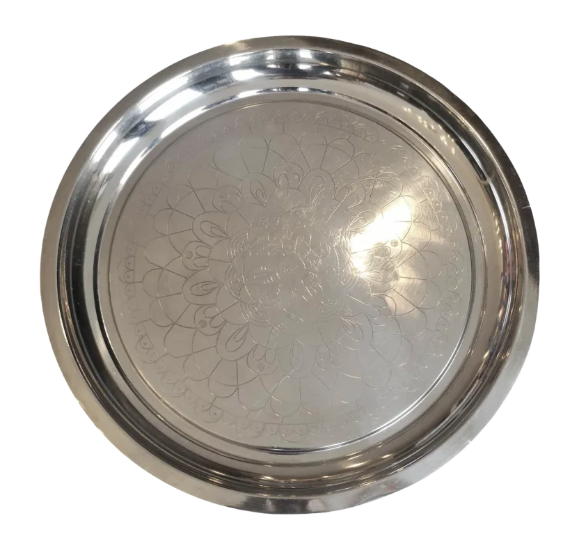 Plateau rond 22'' avec gravure