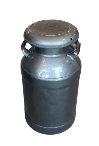 Bidon de lait gris lustré