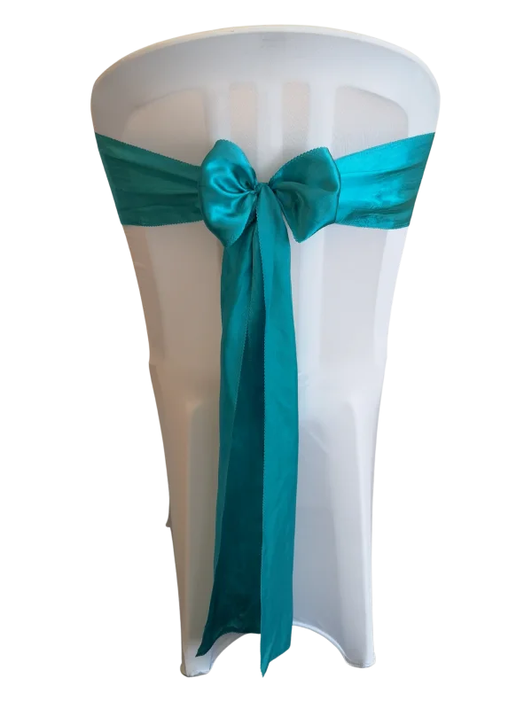 Boucle en satin turquoise