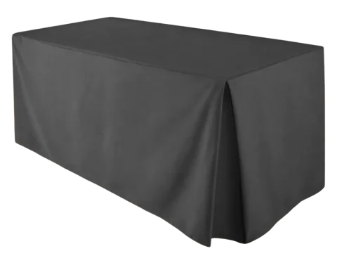 Couvre table noir pour table rectangulaire de 6 pieds
