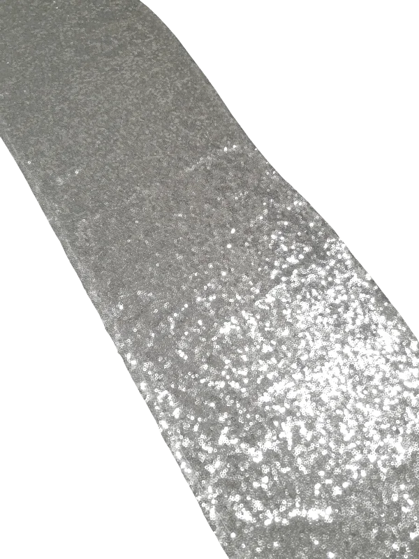 Chemin de table paillette argent 9'