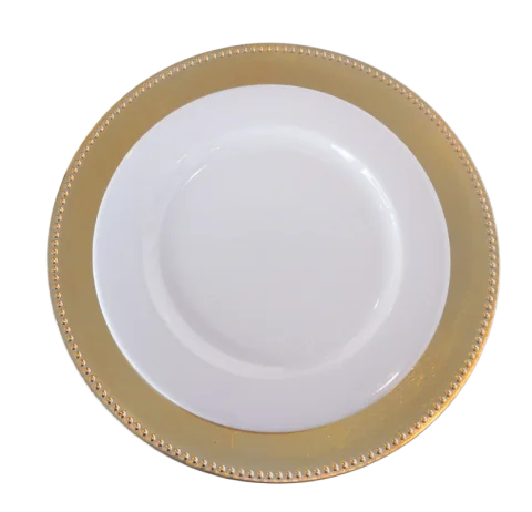 Sous-assiette doré picot