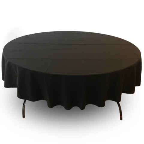 Nappe 90'' ronde noire