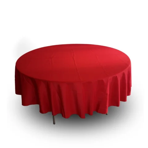 Nappe 90'' ronde rouge cerise