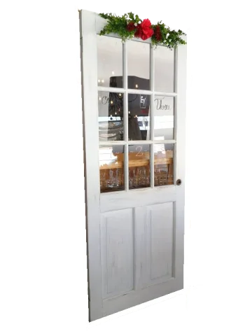 Porte vintage blanche