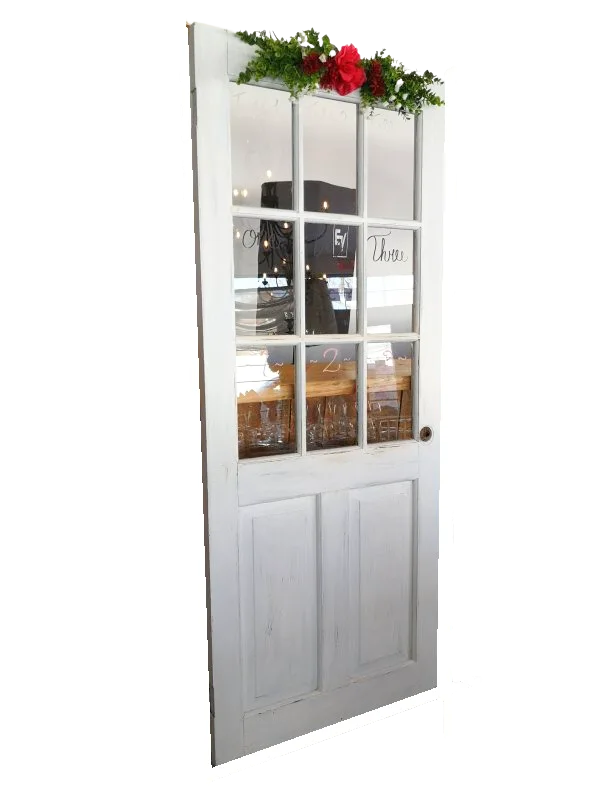 Porte vintage blanche
