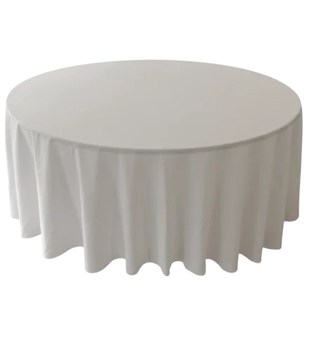 Nappe 132'' ronde blanche