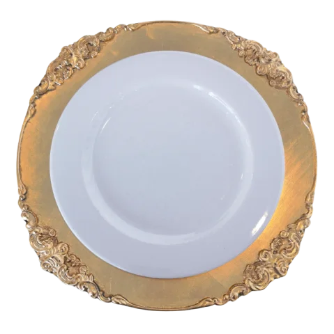 Sous-assiette vintage doré