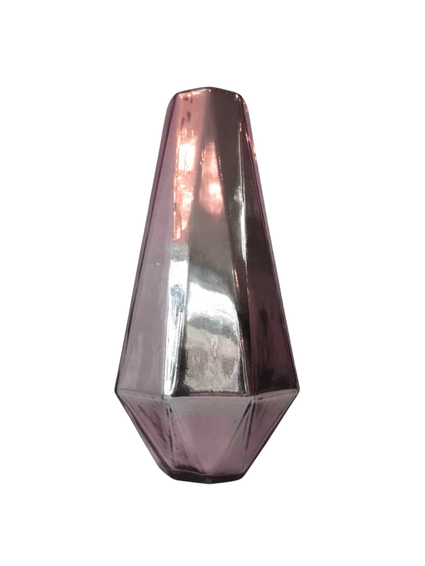 Vase rose gold géométrique 12''