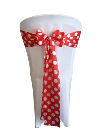 Boucle en satin polka rouge