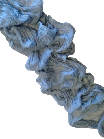 Chemin de table étamine bleu gris