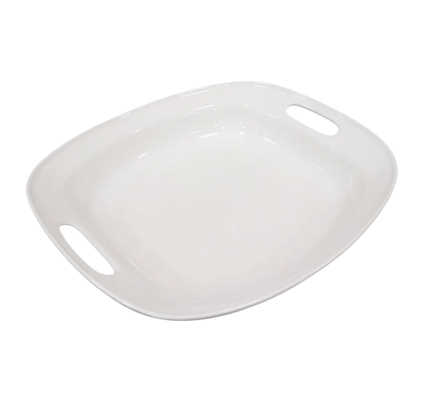 Bol de service blanc avec poigné 14''x15,5''