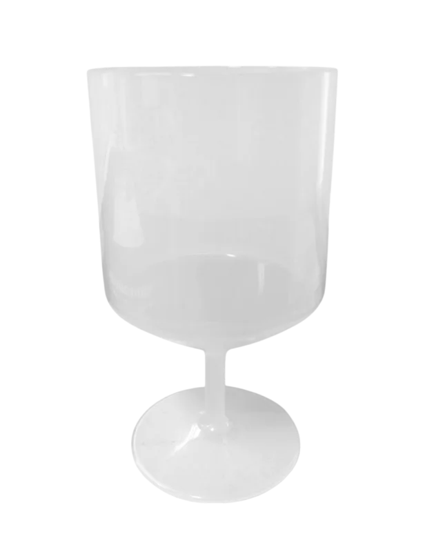 Reusable plastic wine glass