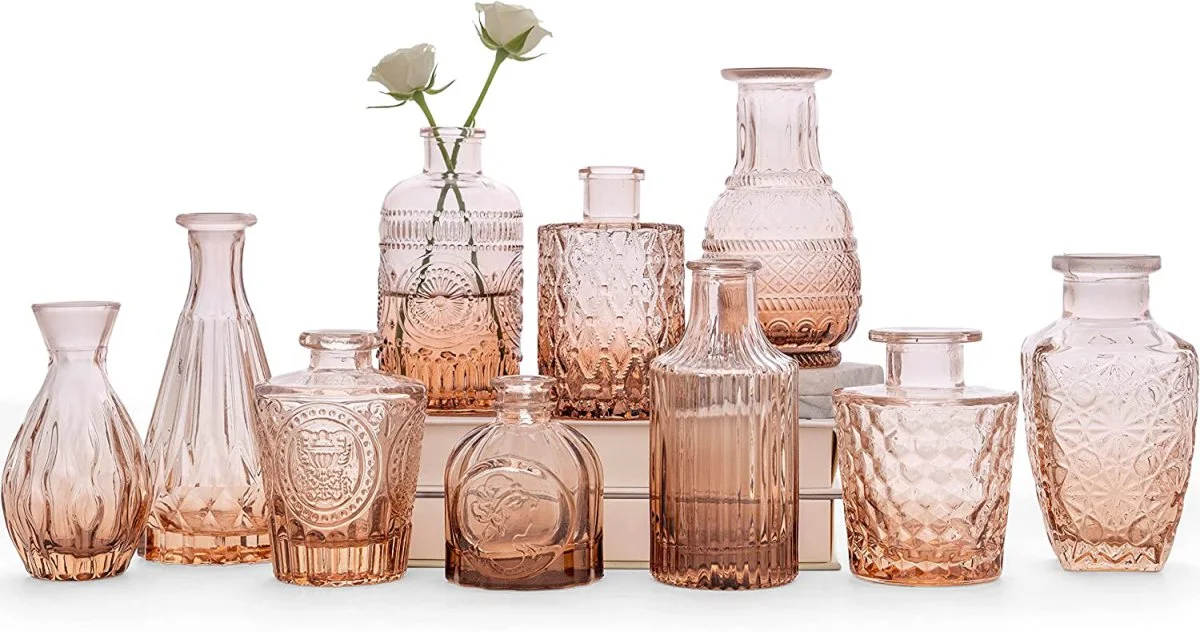 Mixte de vases boho blush