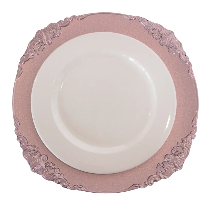 Blush vintage charger plate