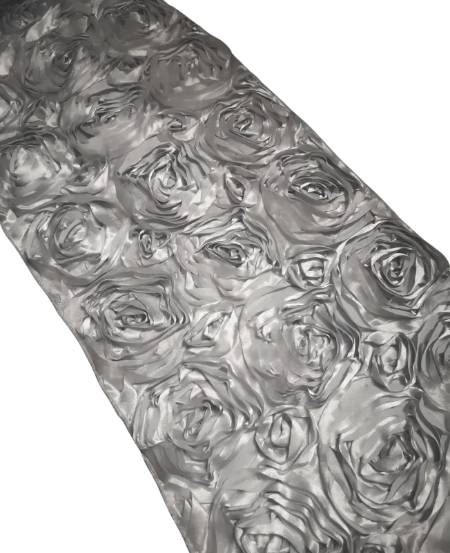 Chemin de table rosette grise 9'