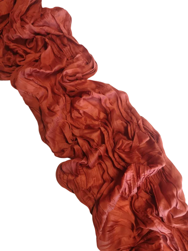 Terracotta cheesecloth table runner