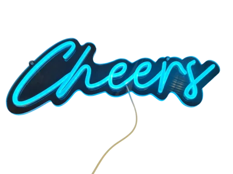 Cheers lumineux bleu