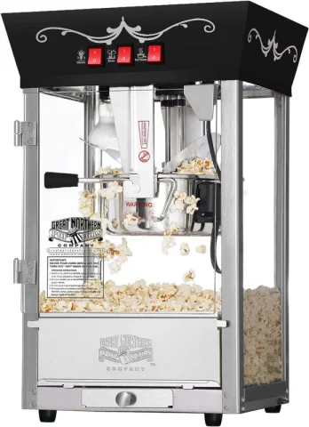 Machine à popcorn noire