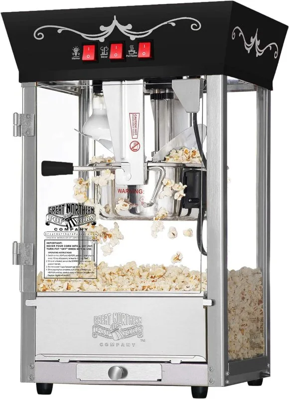 Machine à popcorn noire