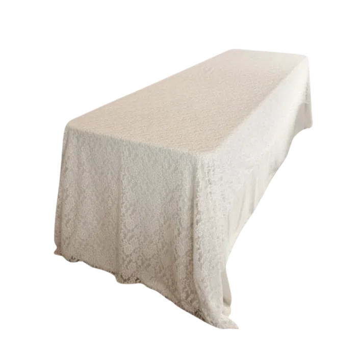 Nappe rectangulaire dentelle ivoire