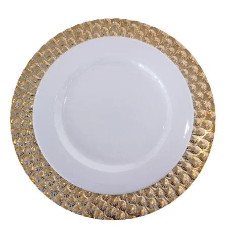 Sous-assiette bling doré