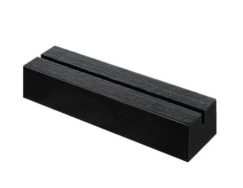 Porte numéro en bois noir