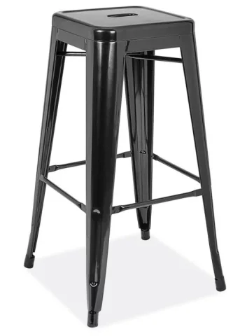 Tabouret en métal noir