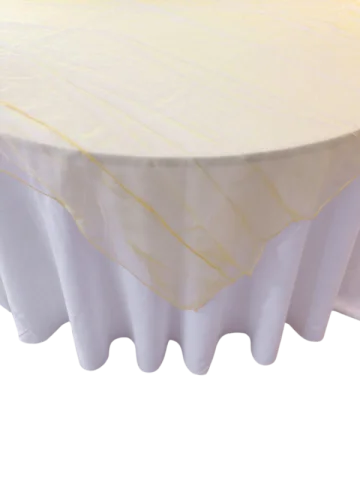 Sur-nappe organza jaune