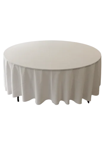 Nappe 108'' ronde blanche