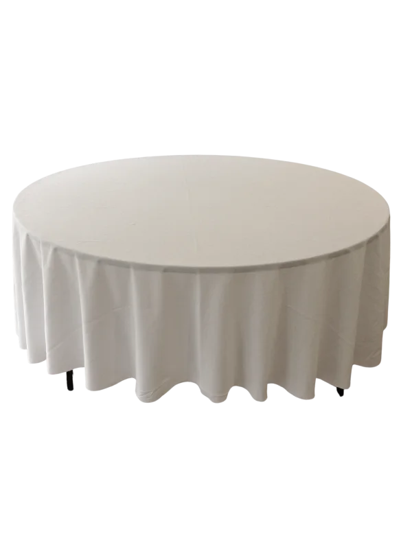 Nappe 108'' ronde blanche