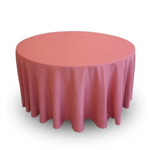 Nappe 120'' ronde vieux rose