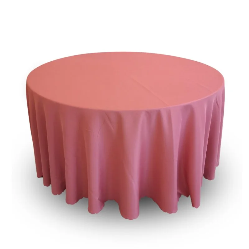 Nappe 120'' ronde vieux rose
