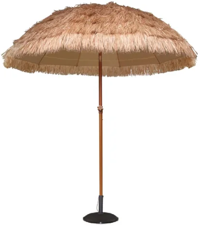 Parasol en osier sur pied