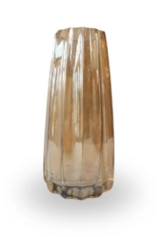 Vase ambré texturé