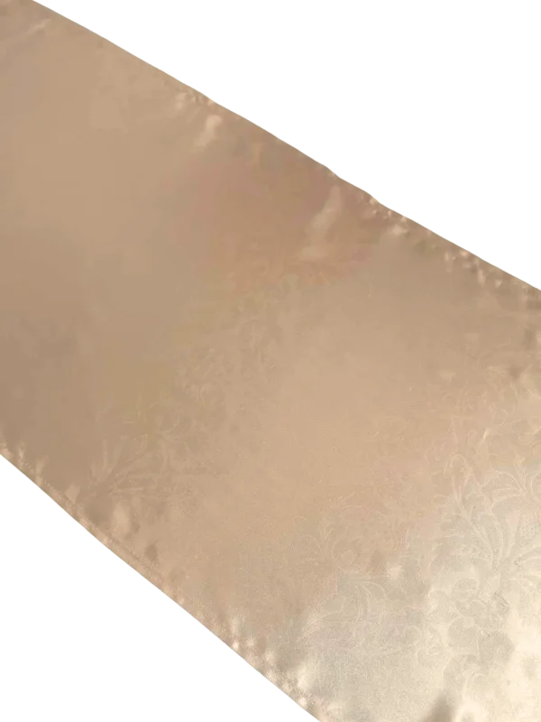 Chemin de table satin champagne 9'